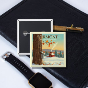 Vintage Vermont 15 Cm Square Badge