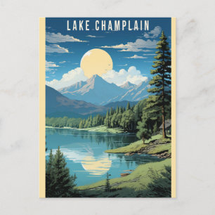 Vintage Vermont Lake Champlain Travel Postcard