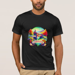 Vintage Vermont Map T-Shir – Retro Retro us state T-Shirt