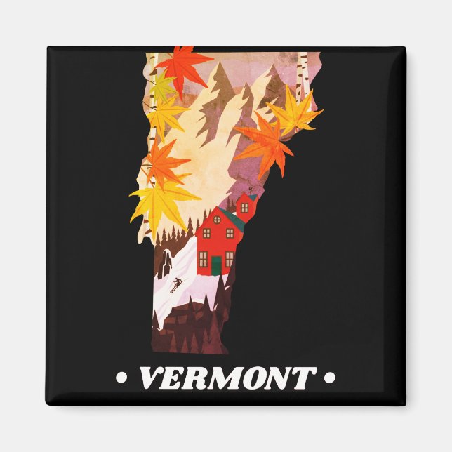 Vintage Vermont State Magnet (Front)