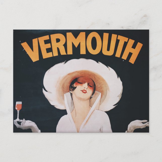 Vintage Vermouth Advertisement Martini Advertising Postcard (Front)