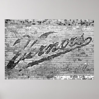 Vintage Vernors Wall Ann Arbor Michigan 1999 Poster