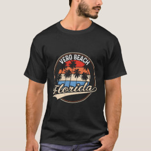 Vintage Vero Beach Florida Palm Tree Beach T-Shirt