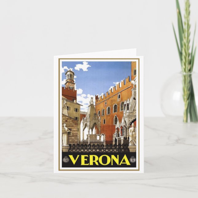 Vintage Verona Italy Card (Front)