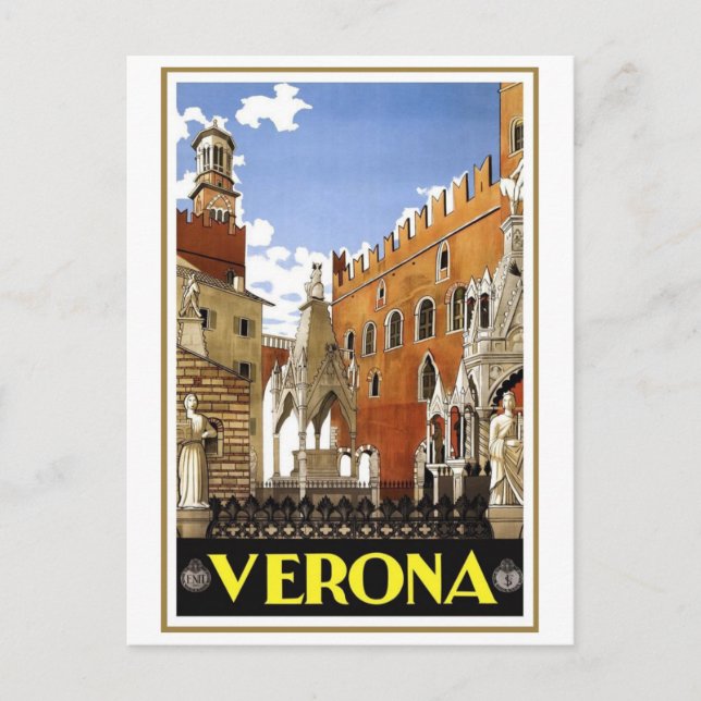 Vintage Verona Italy Postcard (Front)