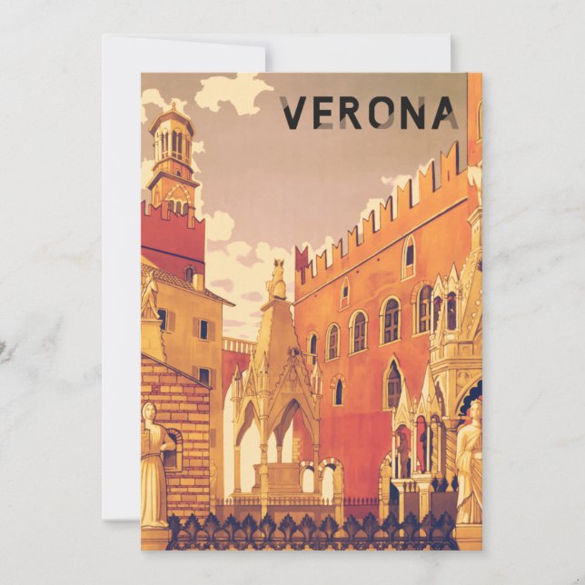 Vintage Verona Italy Travel Card (Front)