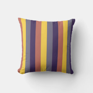 Vintage Vertical striped abstract Cushion