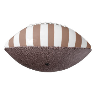 Vintage Vertical Stripes Mocha Mousse White American Football