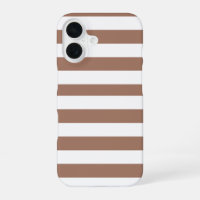 Vintage Vertical Stripes Mocha Mousse White