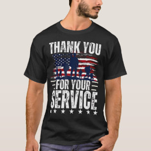 Vintage Veteran Thank You For Your Service Tee Vet