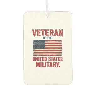 Vintage Veteran USA Flag Military Vector Design_1 Car Air Freshener