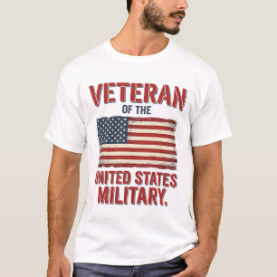 Vintage Veteran USA Flag Military Vector Design_1 T-Shirt