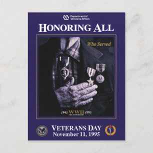 Vintage Veterans day, 1995 - Postcard