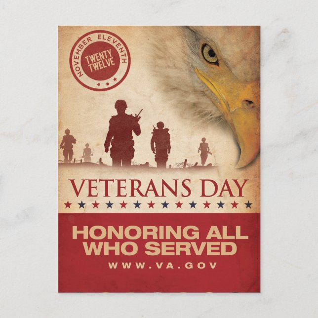 Vintage Veterans day, 2012 - Postcard (Front)