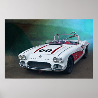 Vintage Vette Poster