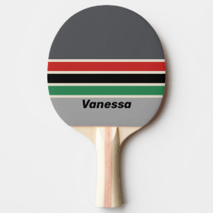 Vintage VHS Across Striping with Name Ping Pong Paddle