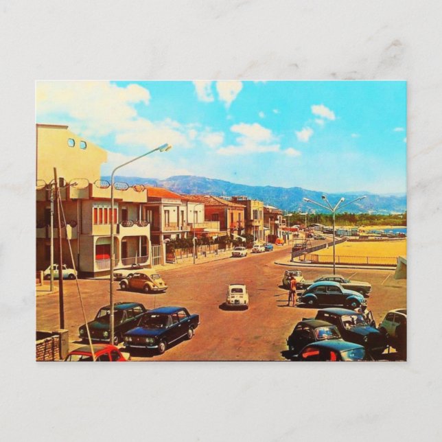 Vintage Via Marina Catona Reggio Calabria Postcard (Front)