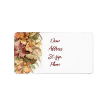 Vintage vibe floral art Return Address Label