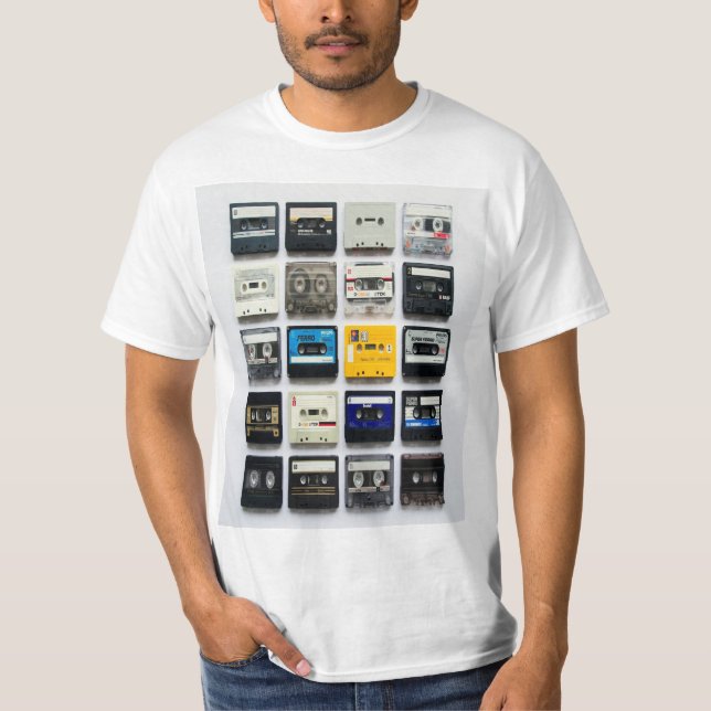 Vintage Vibe: Retro Music Cassettes Men's T-Shirt  (Front)