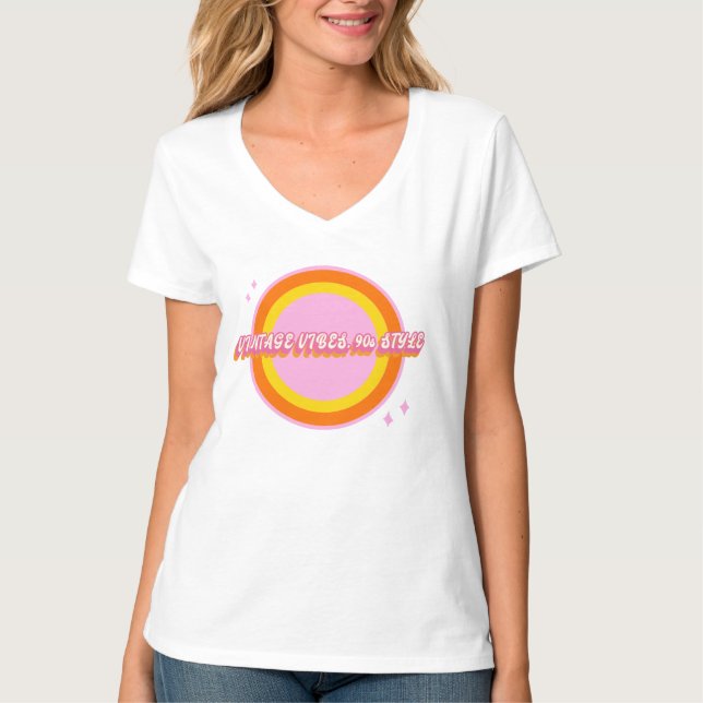 Vintage Vibes 90s Style T-Shirt (Front)