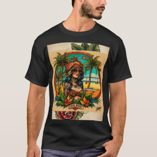Vintage Vibes: American Traditional Tattoo Design T-Shirt