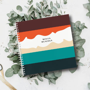 Vintage Vibes Colour-Blocked Spiral Notebook