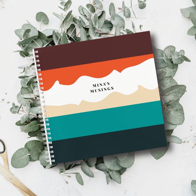 Vintage Vibes Colour-Blocked Spiral Notebook (Creator Uploaded)