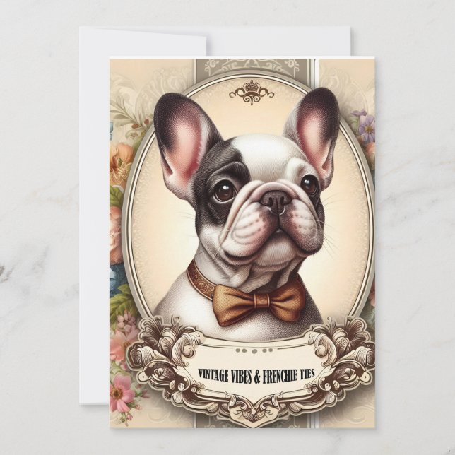 Vintage Vibes & Frenchie Ties Thank You Card (Front)