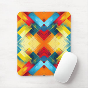 Vintage Vibes In Colours: Stylish Geometric Forms Mouse Mat