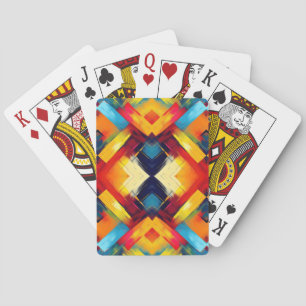 Vintage Vibes In Colours: Stylish Geometric Forms Playing Cards