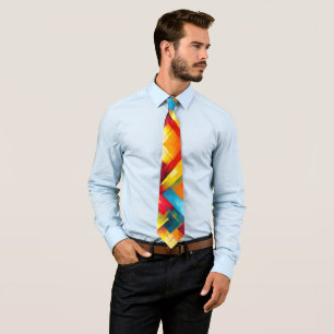 Vintage Vibes In Colours: Stylish Geometric Forms Tie