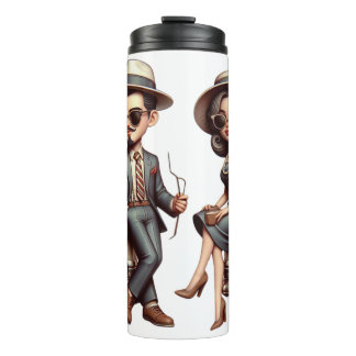 Vintage vibes, modern twist thermal tumbler
