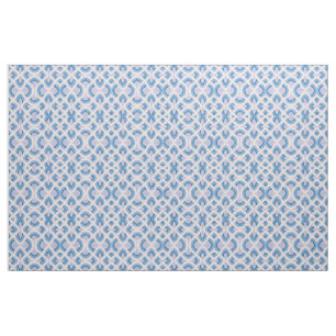 Vintage Vibes Retro Groovy Design In Cerulean Blue Fabric
