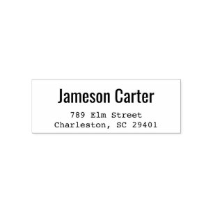 Vintage Vibes Return Address and Name  Self-inking Stamp