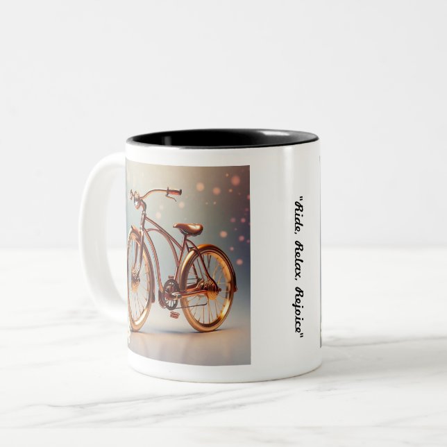 "Vintage Vibes" Two-Tone Coffee Mug (Front Left)