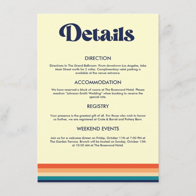 Vintage Vibes Wedding Enclosure Card (Front)