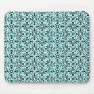 Vintage Vibrance Damask Mousepad, Teal Mouse Mat