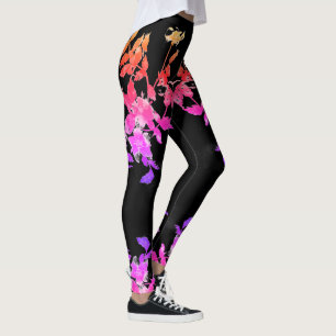 Vintage vibrant  Rose Leggings