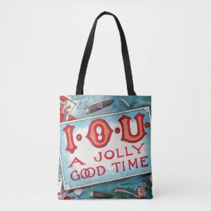 Vintage Vices Party, Gambling Drinking Smoking Tote Bag