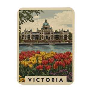 Vintage Victoria British Columbia Travel Magnet