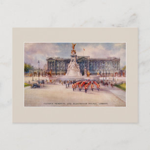Vintage Victoria Memorial Buckingham Palace art Postcard