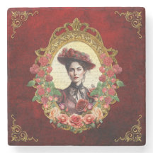Vintage Victoria Rose Lady In Red