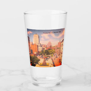 Vintage Victoria Square, Montreal, Quebec, Canada Glass