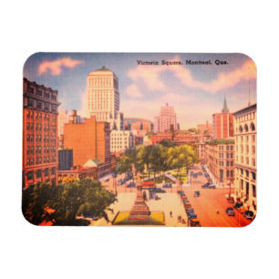 Vintage Victoria Square, Montreal, Quebec, Canada Magnet
