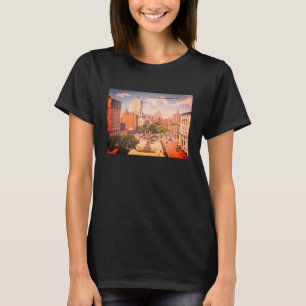 Vintage Victoria Square, Montreal, Quebec Canada T-Shirt