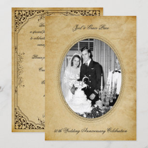 Vintage Victorian 50th Anniversary Celebration Invitation
