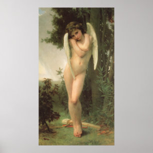 Vintage Victorian Angel Art, Cupid by Bouguereau Poster