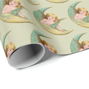Vintage Victorian Angel Design Christmas Gift Wrap