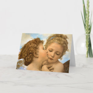 Vintage Victorian Angels, First Kiss by Bouguereau Card