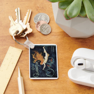 Vintage Victorian Art Nouveau, Gladiator Cycles Key Ring